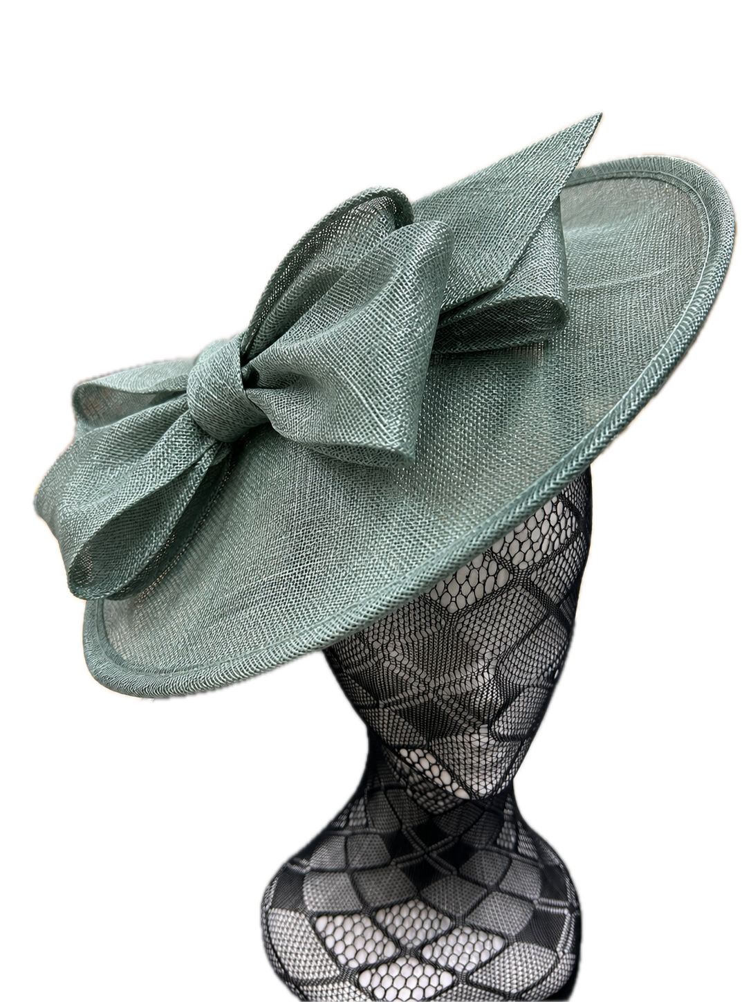 Agave Bow Adorned Large Disc Fascinator