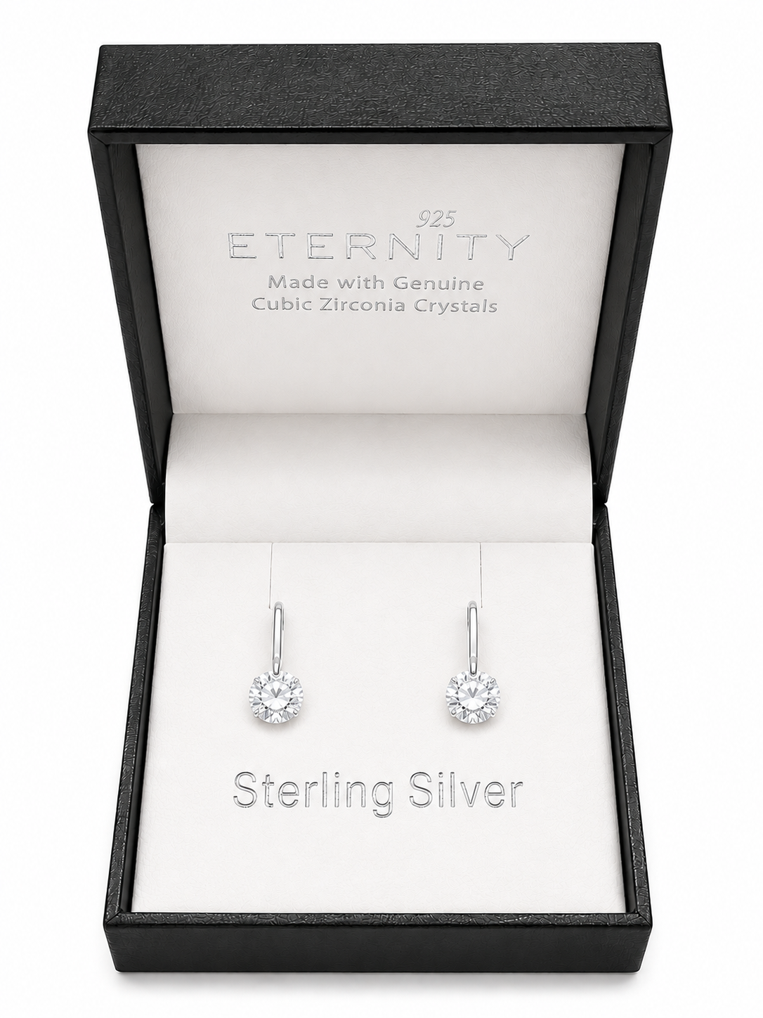 Eternity Sterling Silver Crystal Drop Earrings