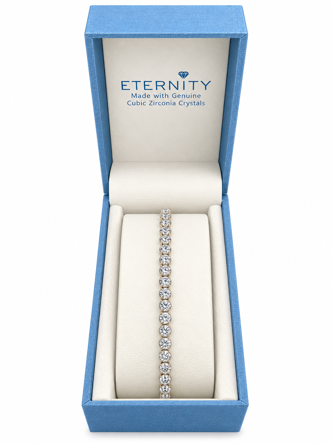 Eternity Cubic Zirconia Silver Plate Fine Bracelet