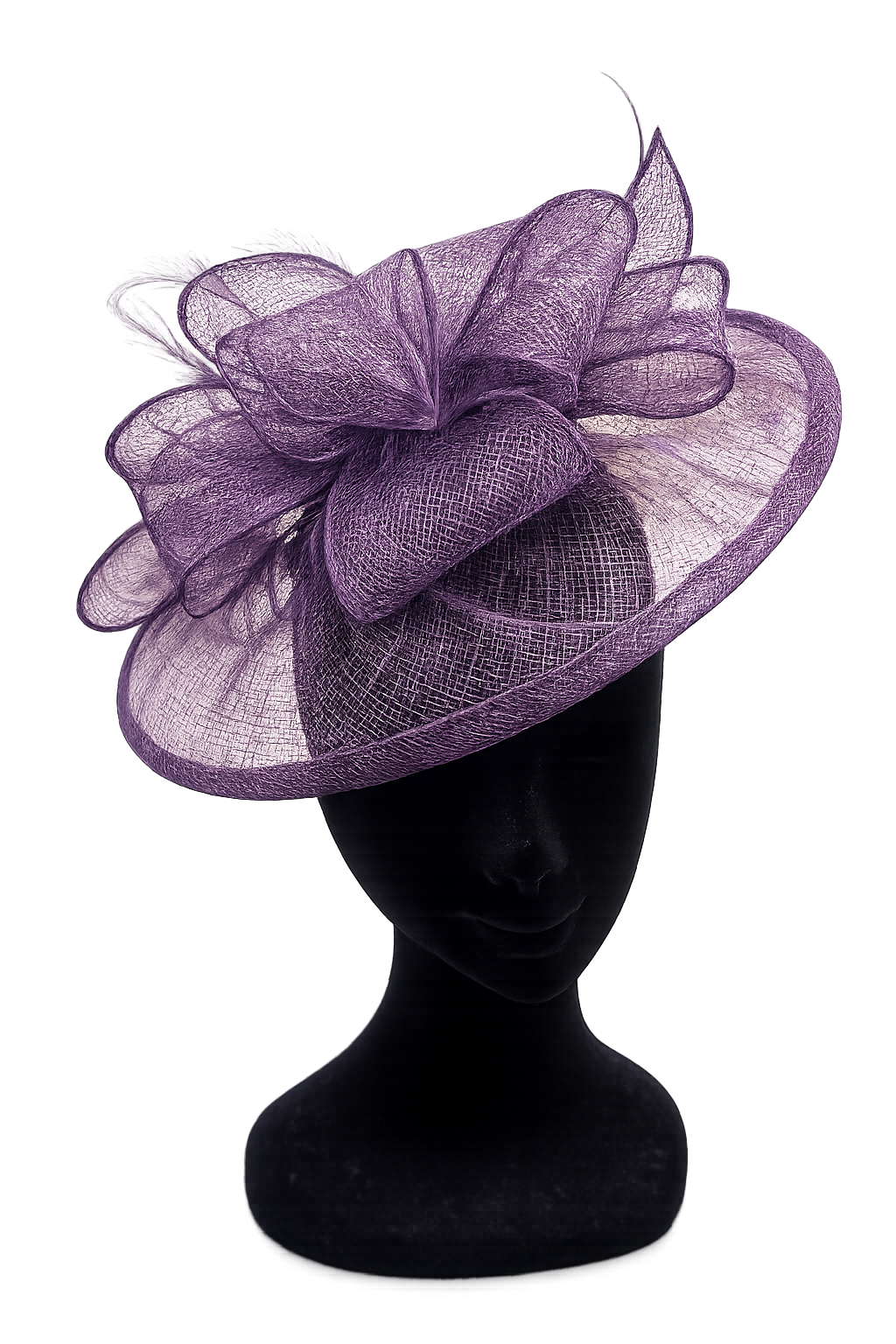 Purple Looped Round Disc Hairband Fascinator