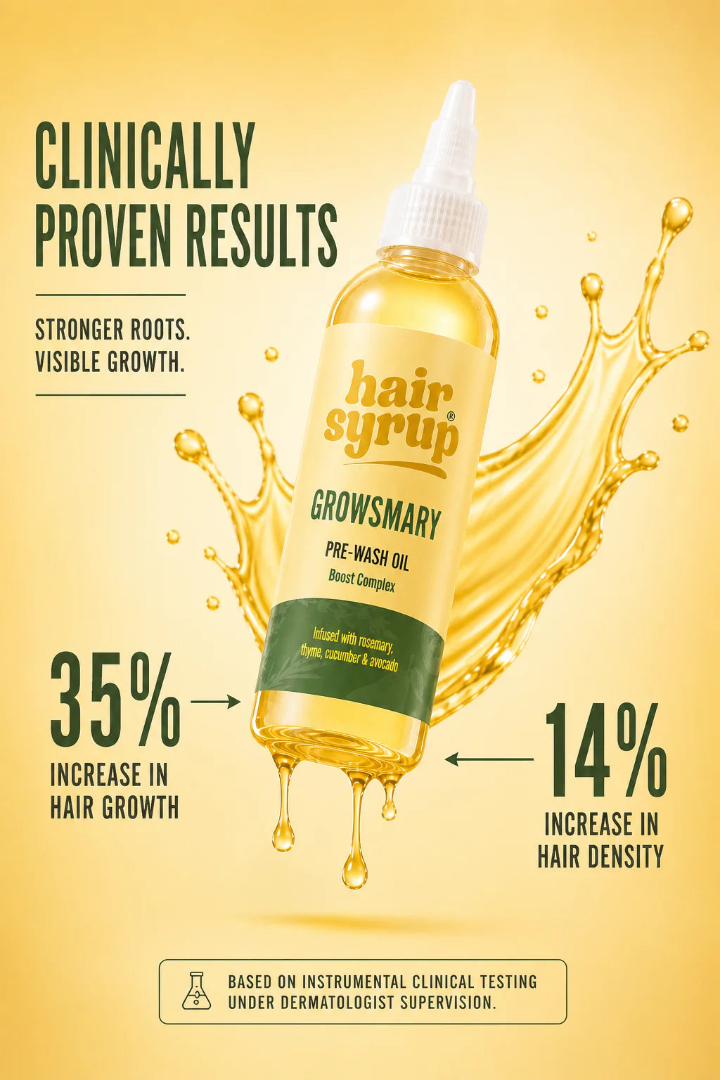 Hair Syrup Growsmary Pre Wash Hair Oil 100ml