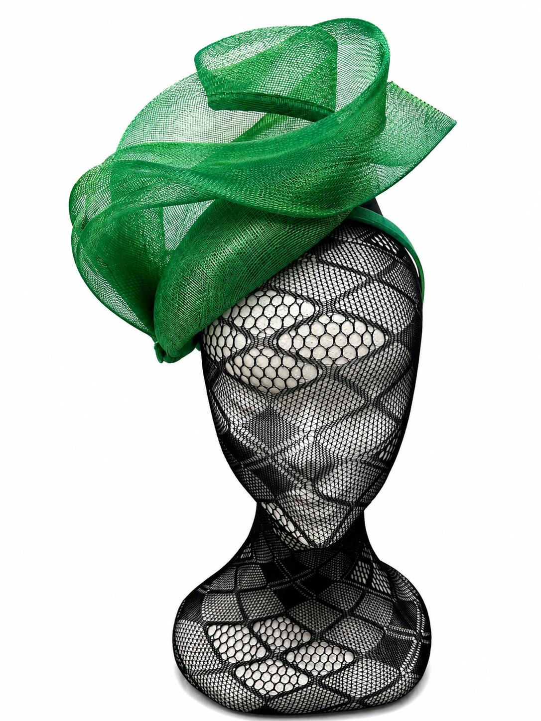 Emerald Green Mesh Stacked Net Hairband Fascinator