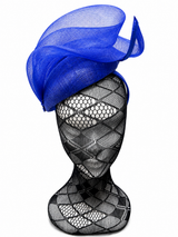 Lapis Blue Mesh Stacked Net Hairband Fascinator
