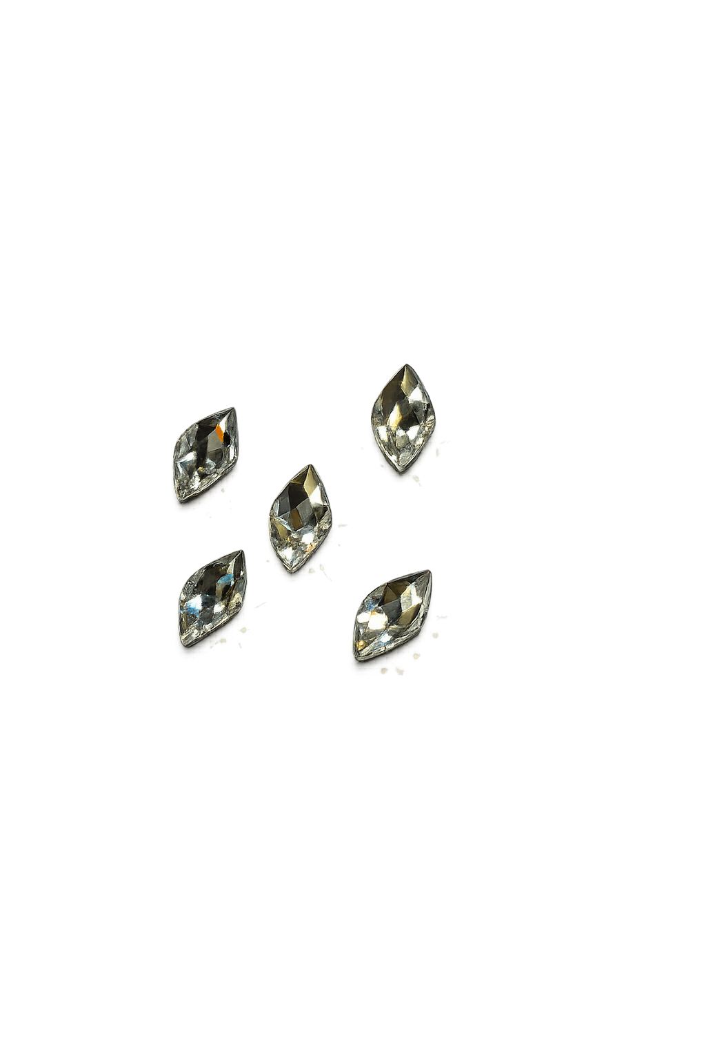 Swarovski Nail Art Clear Rhombus Crystals 5pcs
