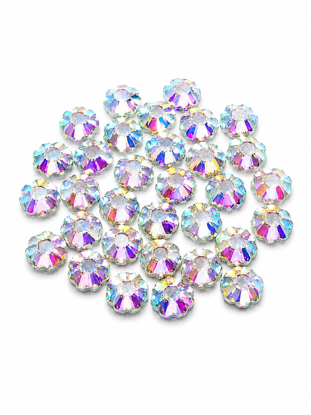Swarovski Nail AB Flower Crystals Size 16 30pcs