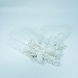 White Veil Crystal Bead Hair Comb