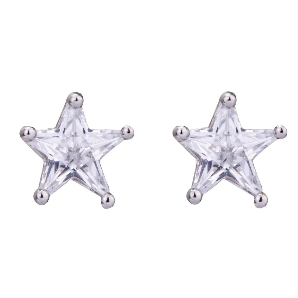 D& X London Keira Cubic Zirconia Star Stud Earrings