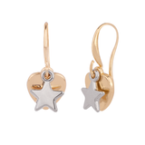 D& X London Emily Gold Star Hook Drop Earrings