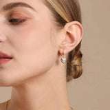 D& X London Keira Gold Heart Hook Drop Earrings