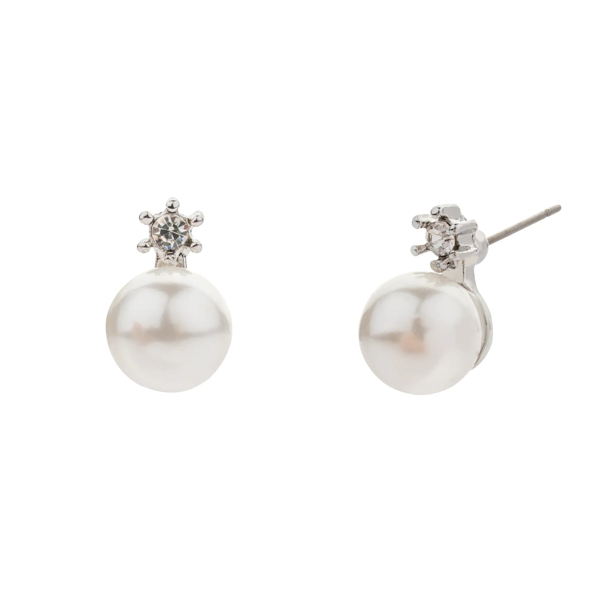 D& X London Audrey Mother Of Pearl Cubic Zirconia Stud Earrings