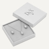 D&X London Silver Diamante Earring & Necklace Box Set