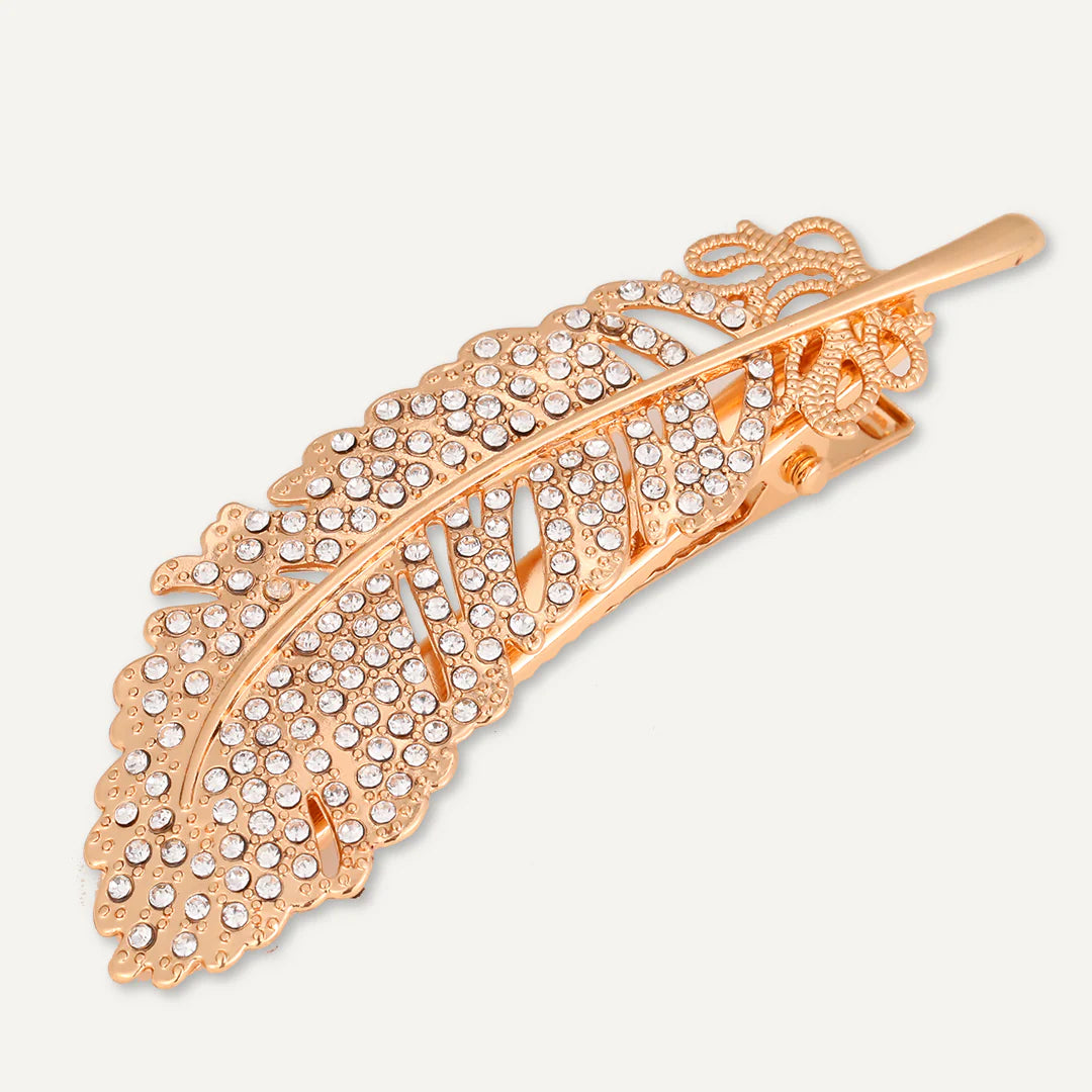 D&X London Elizabeth Gold Crystal Diamante Hair Clip