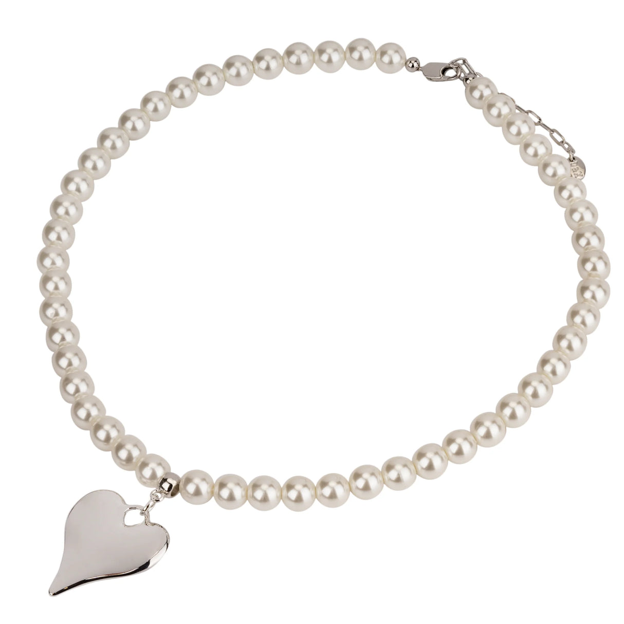 D& X London Audrey Mother of Pearl Short Heart Necklace