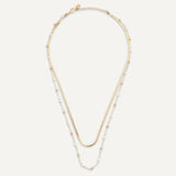 D& X London Vibes 18K Gold Plated Double String Pearl Necklace