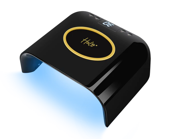 Halo LED Corded Starter Lamp Black & Gold