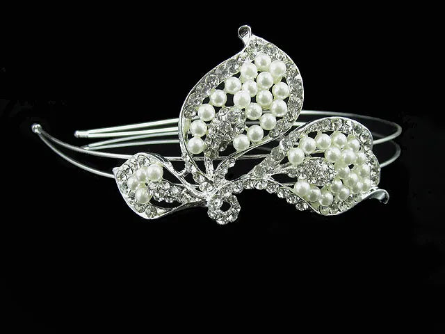 Crystal Silver & Pearl Jewelled Hairband