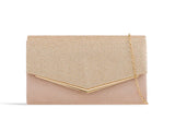 Nude & Sparkle Glitter Clutch Bag