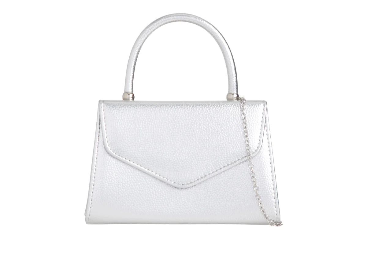 Silver Matte Shimmer Mini Handbag