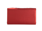 Rust Red Satin Clutch Bag