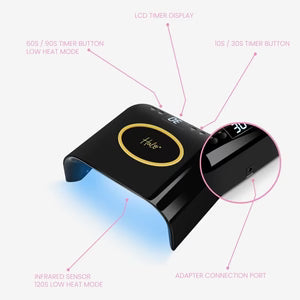 Halo LED Corded Starter Lamp Black & Gold