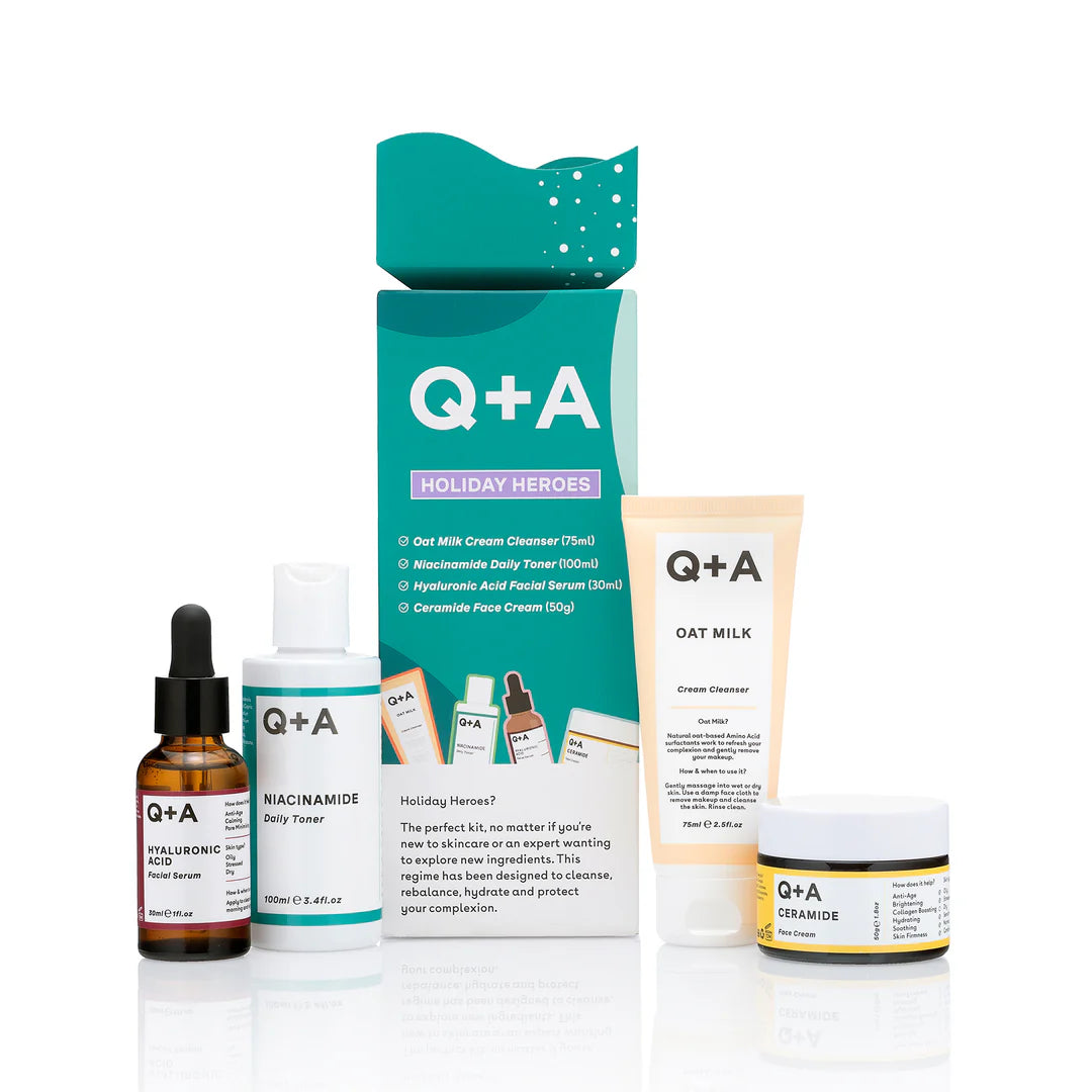 Q+A Holiday Heroes Radiant Skincare Gift Set