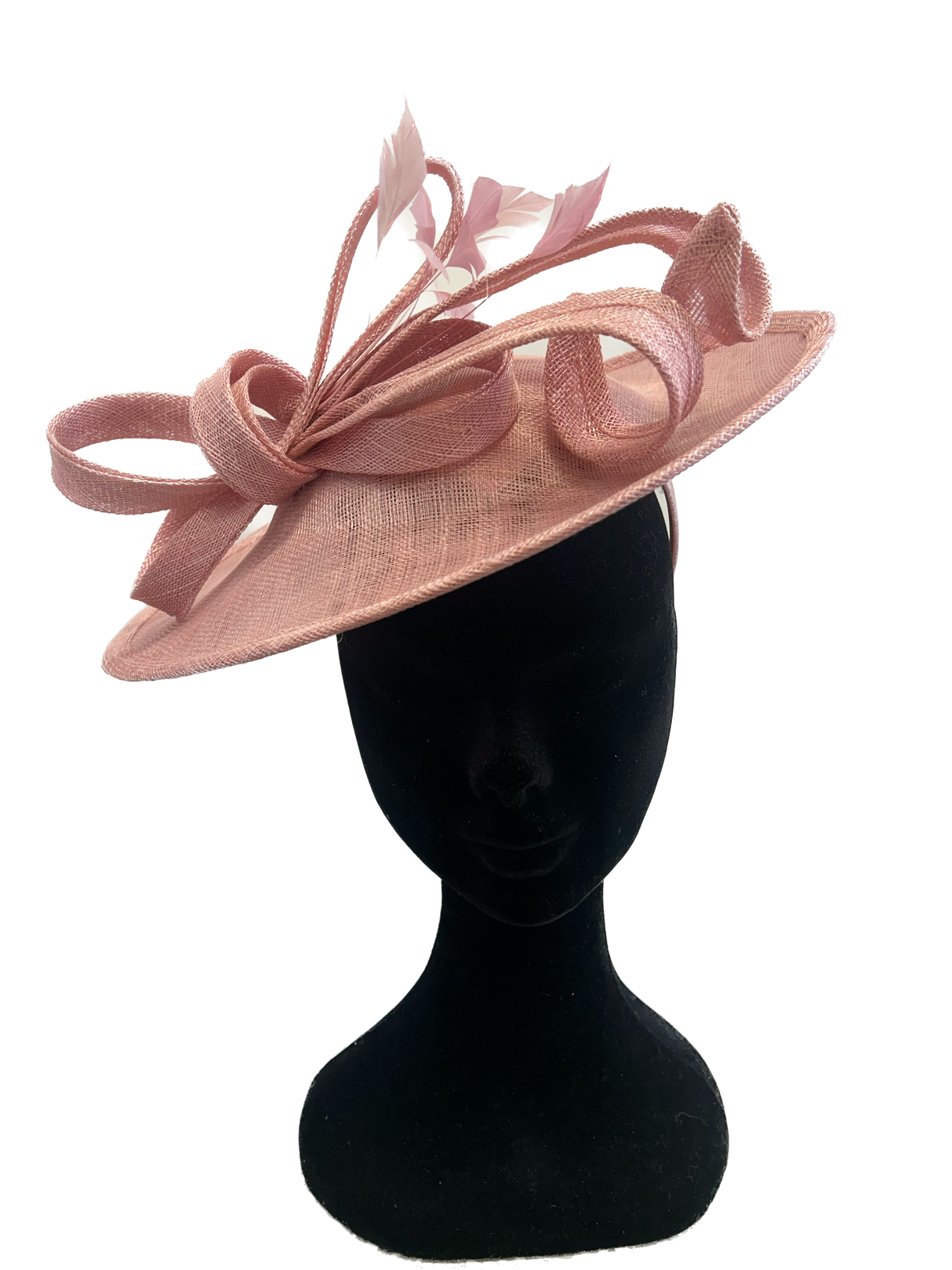 Blush Rose Pink Oval Disc Hairband Fascinator