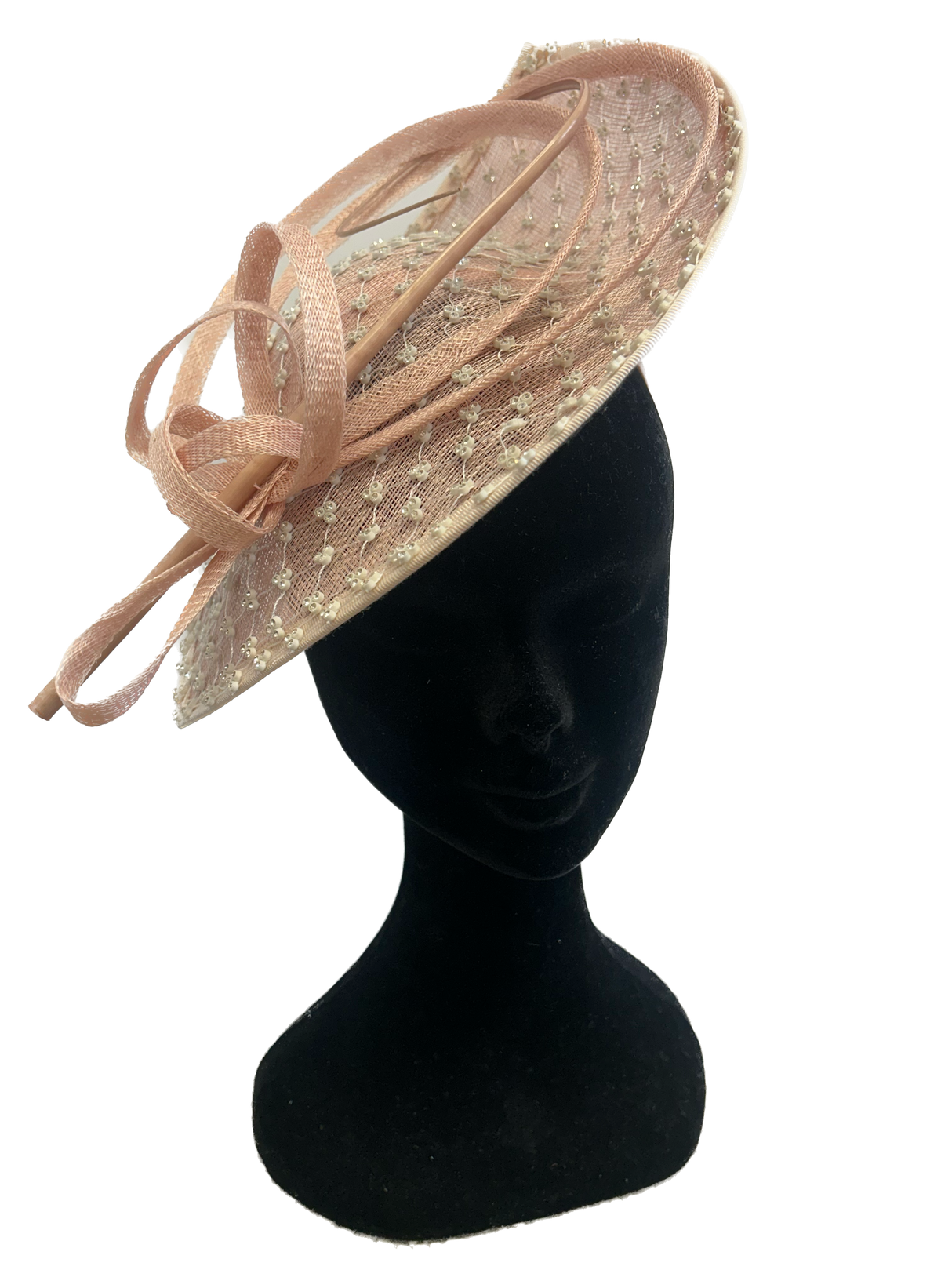 Blush Pink Diamante Halo Fascinator