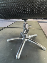 Salon Ambience Black Leather Woven Hydraulic Hairdressing Salon Chair