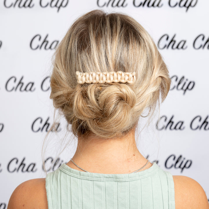 Cha Cha Clip 100% Real Hair Clip Light Blonde