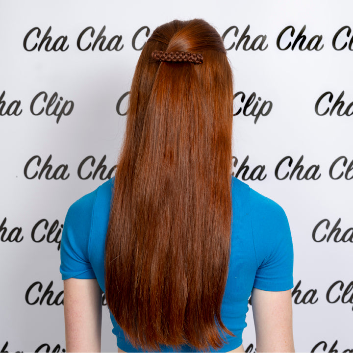 Cha Cha Clip 100% Real Hair Clip Copper Brown