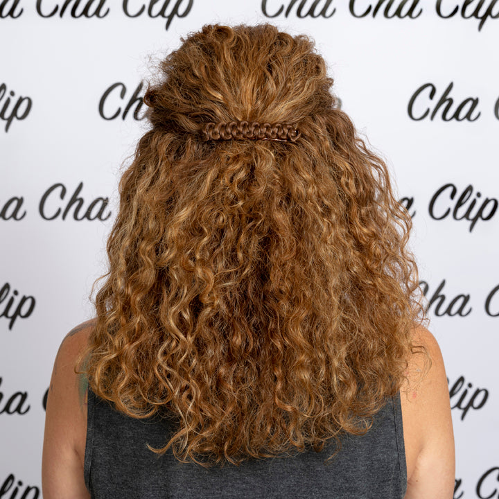 Cha Cha Clip 100% Real Hair Clip Light Brown