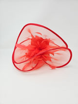 Tulip Red Net Large Fascinator