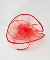 Tulip Red Net Large Fascinator