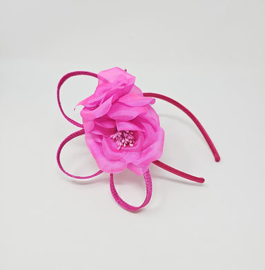 Magenta Pink Flower Loop Hairband Fascinator