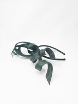 Bottle Green Spiral Twist Fascinator