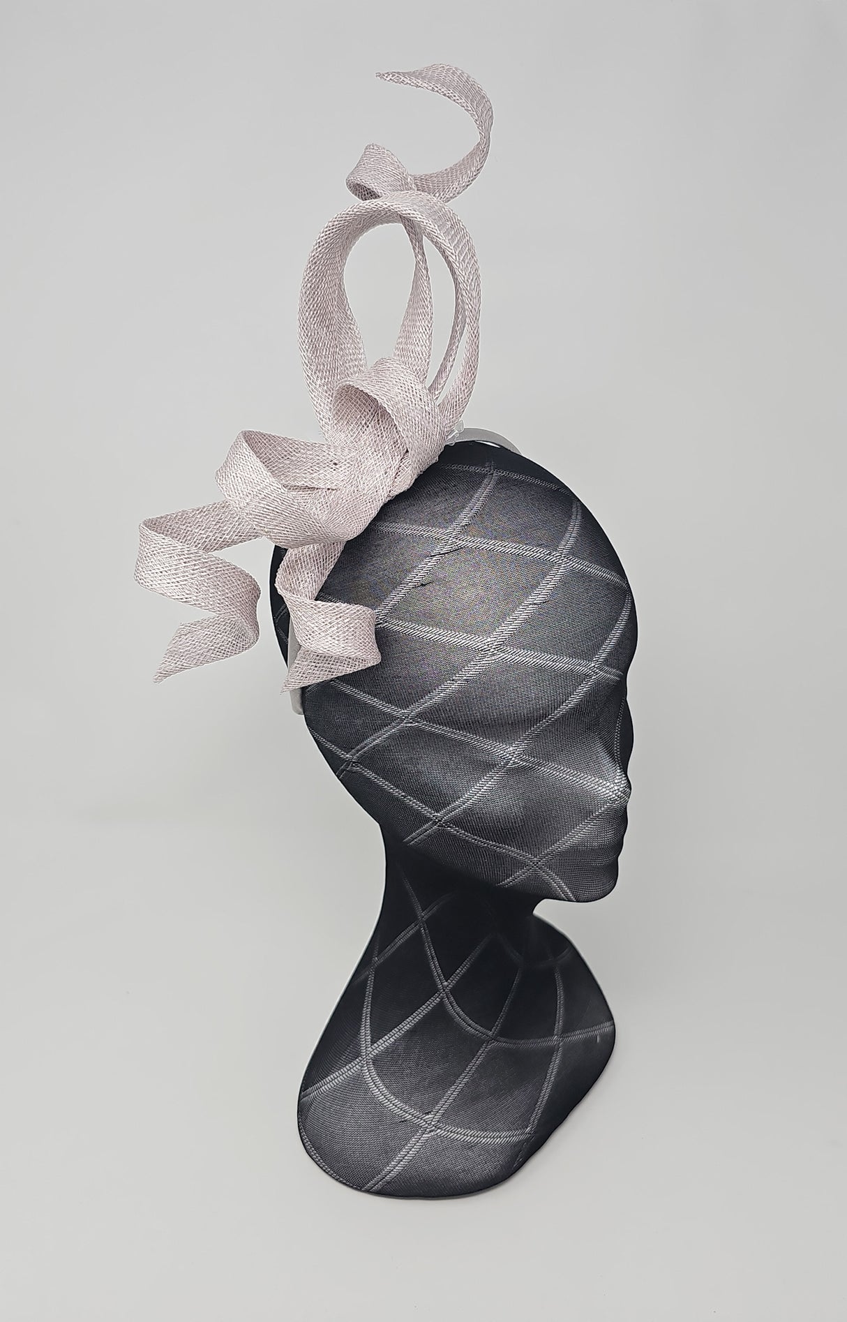 Pearl Silver Spiral Twist Fascinator