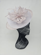 Pearl Silver Grey Disc Fascinator