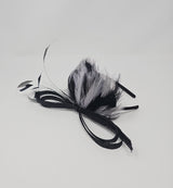 Grey & Black Small Disc Fascinator