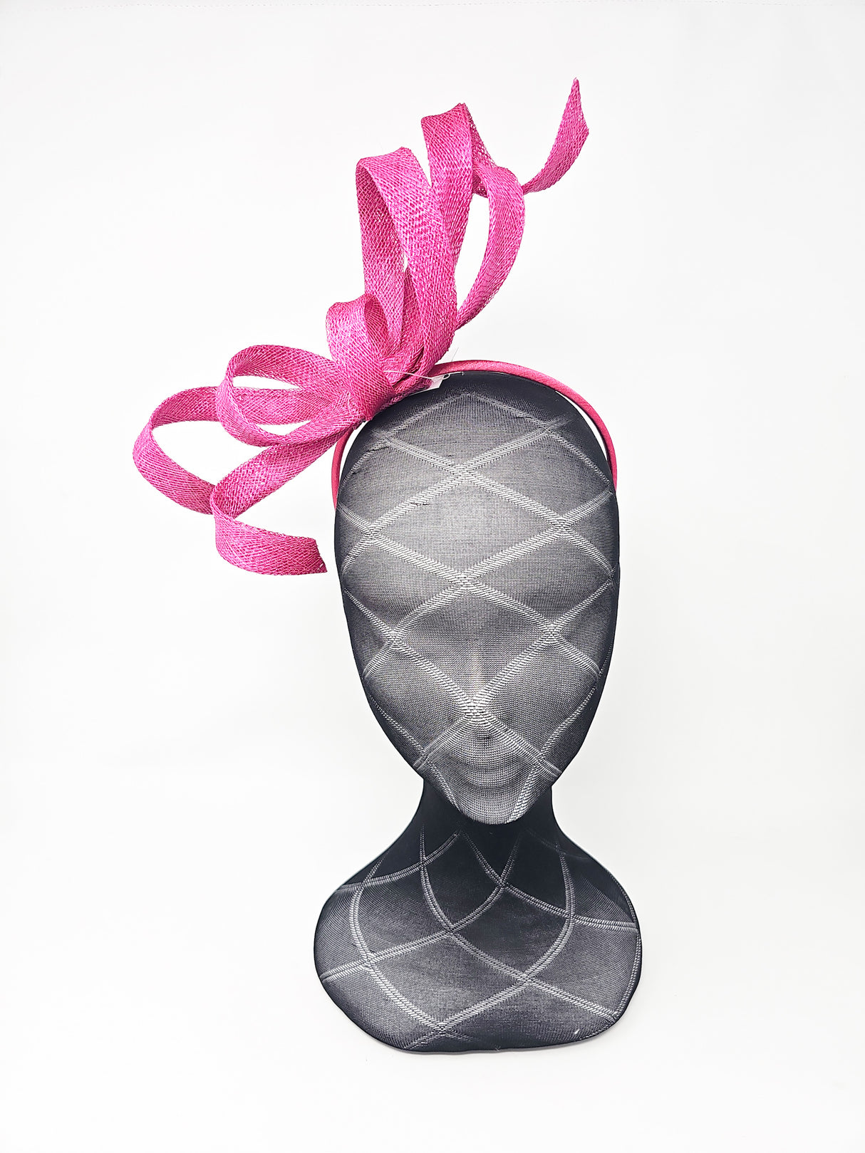 Magenta Pink Spiral Twist Fascinator