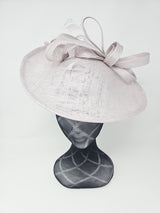 Pearl Silver Oval Disc Fascinator