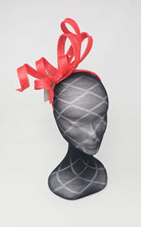 Tulip Red Spiral Twist Fascinator