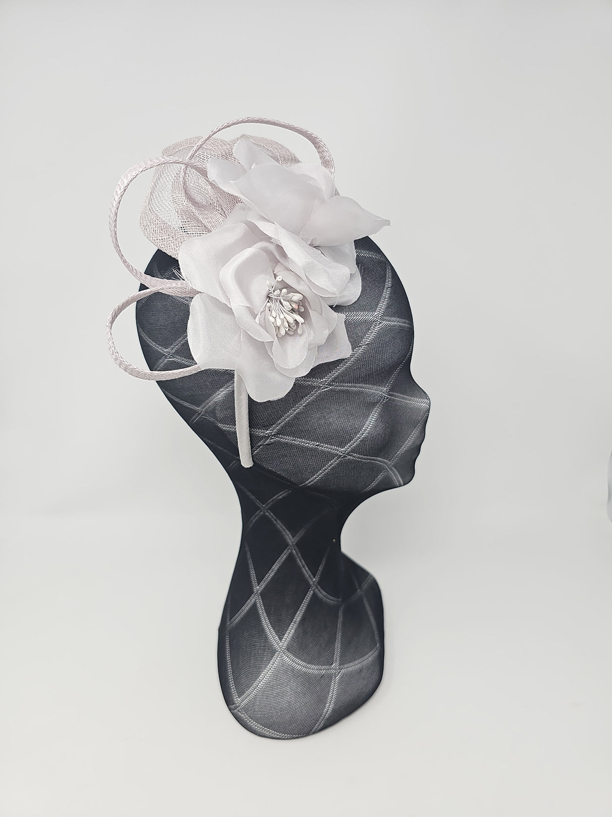 Silver Flower Loop Hairband Fascinator