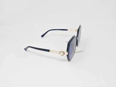 Navy Pearl Square Sunglasses