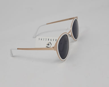 Nali White & Gold Round Framed Sunglasses