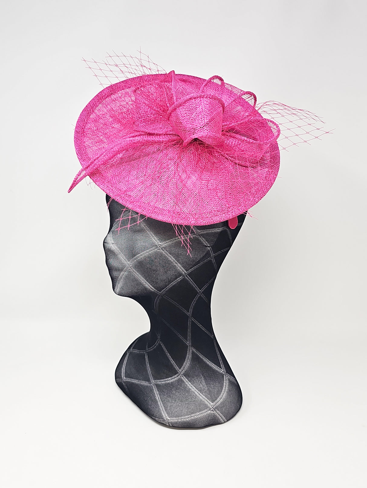 Magenta Pink Disc Hairband Fascinator