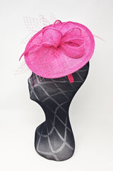 Magenta Pink Disc Hairband Fascinator