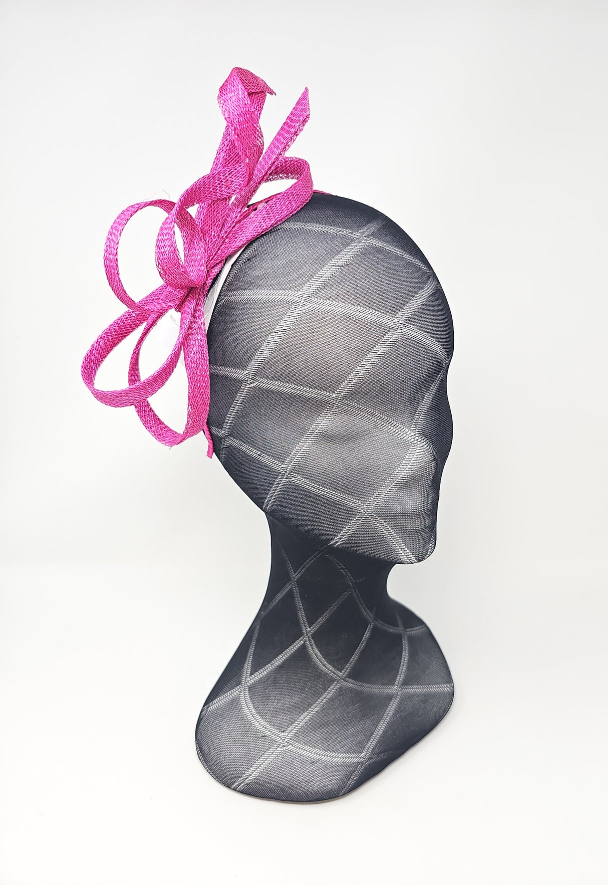 Magenta Pink Bow Loop Hairband Fascinator