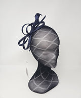 Navy Bow Loop Hairband Fascinator