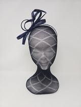 Navy Bow Loop Hairband Fascinator