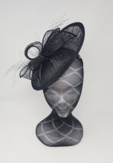 Black Disc Hairband Fascinator